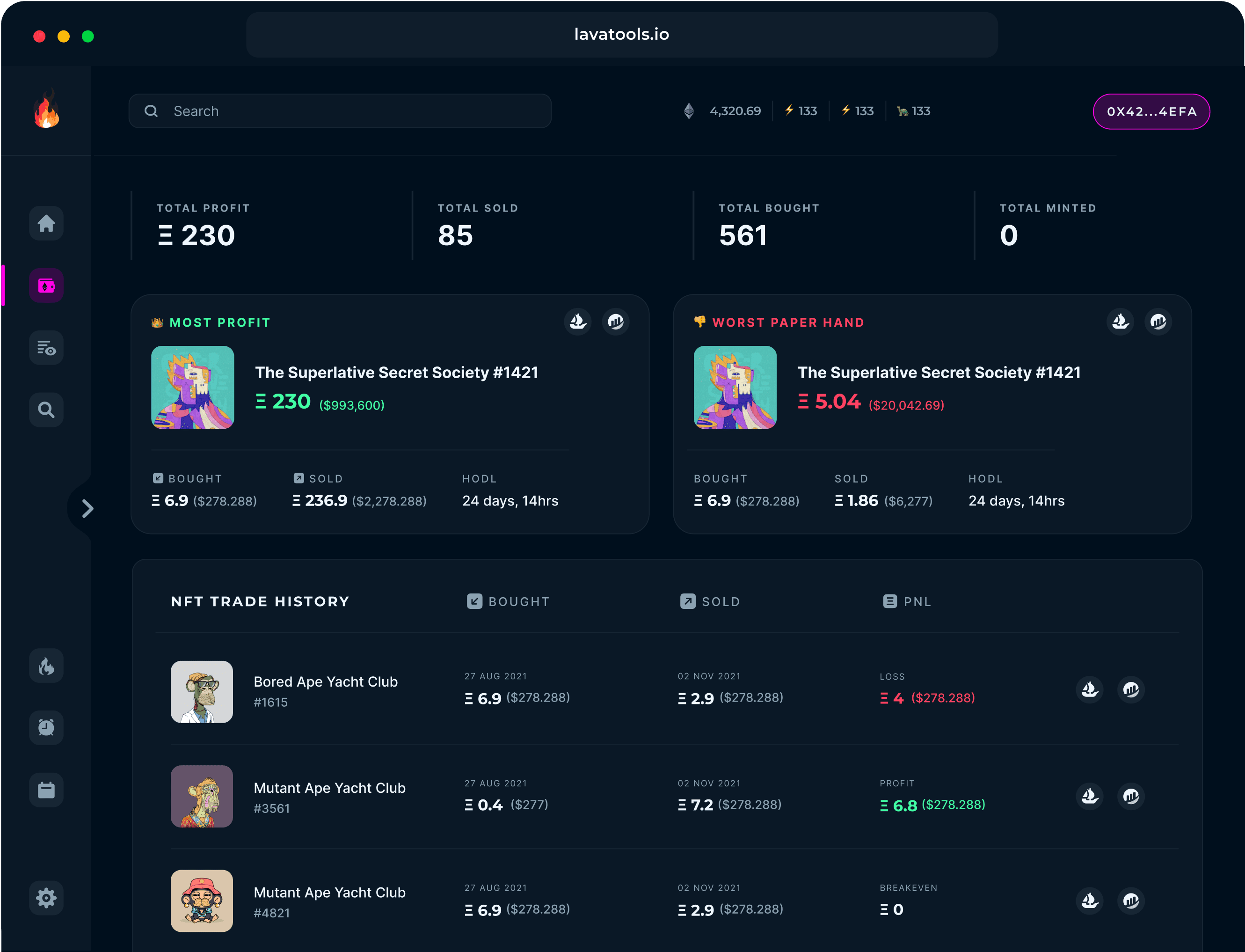 Lava Tools my wallet screenshot